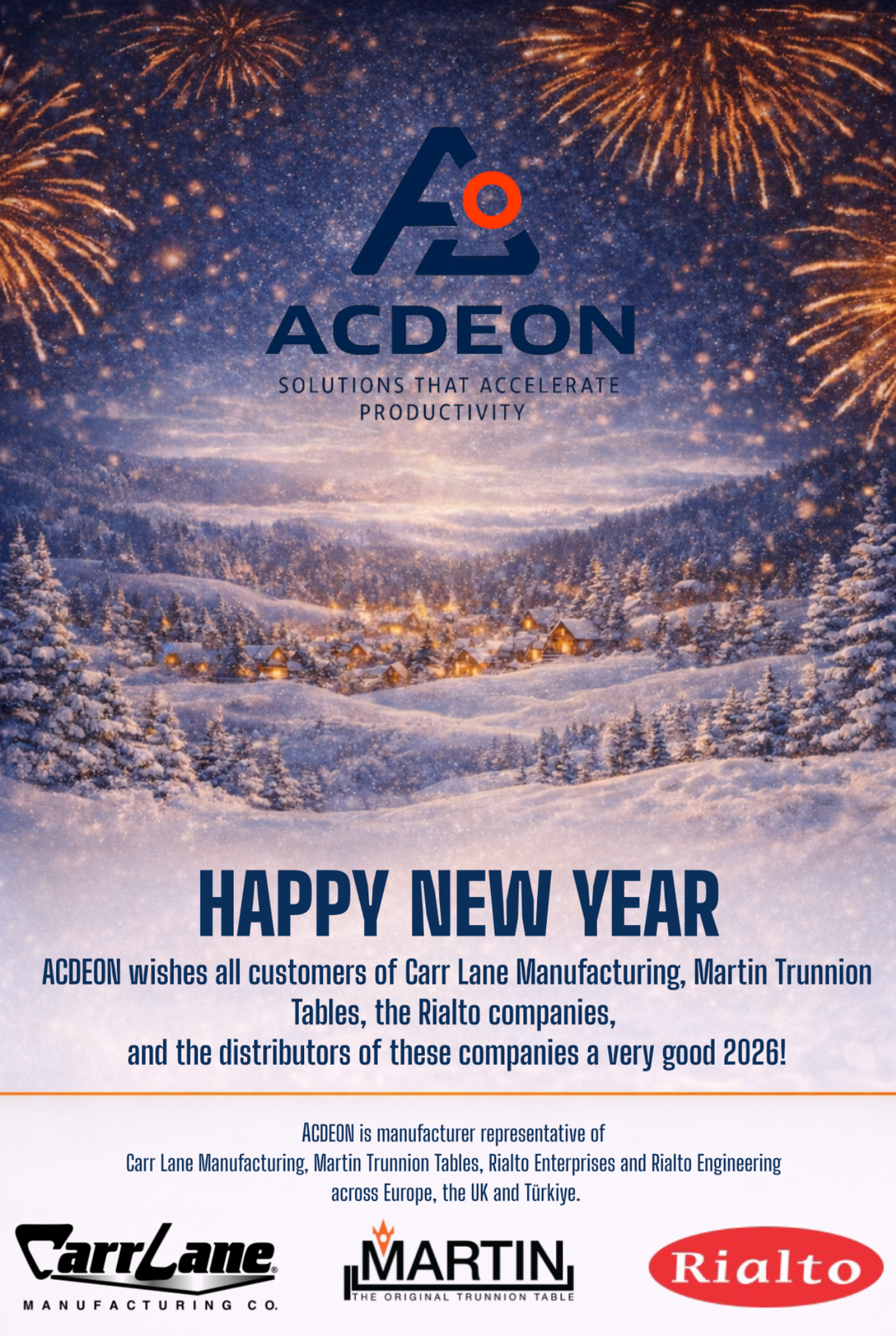ACDEON New Year greeting card 2026